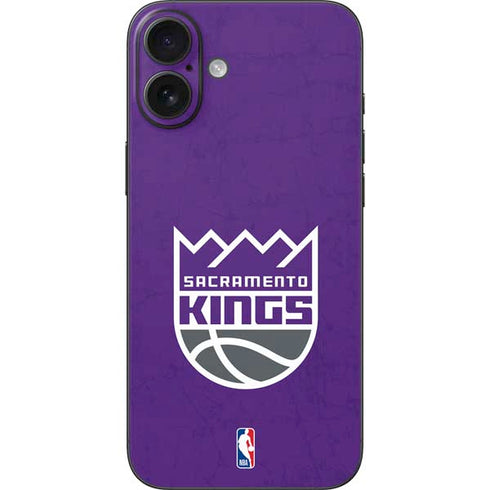 NBA Sacramento Kings Distressed iPhone 16 Plus Skin